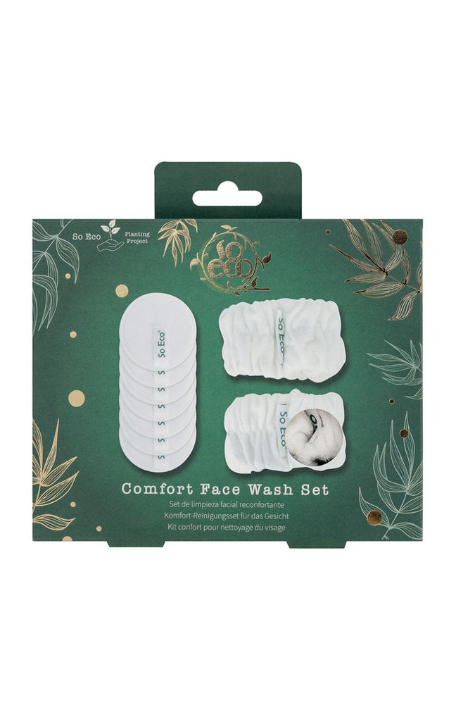 Kit skincare routine - Cotons réutilisables & bracelets microfibres - Visage - 9 produits