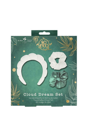 Kit accessoires cheveux - Serre tête & chouchous - Vert & blanc - 3 produits