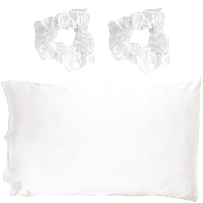 Kit sweet dreams - Taie d'oreiller & chouchous - Satin - 3 produits