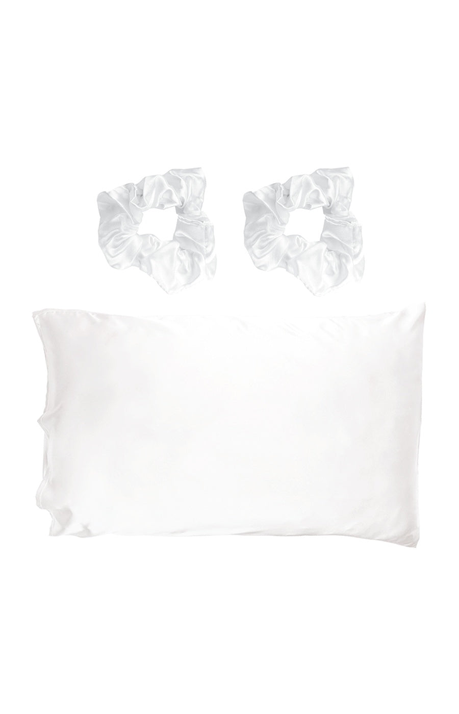 Kit sweet dreams - Taie d'oreiller & chouchous - Satin - 3 produits