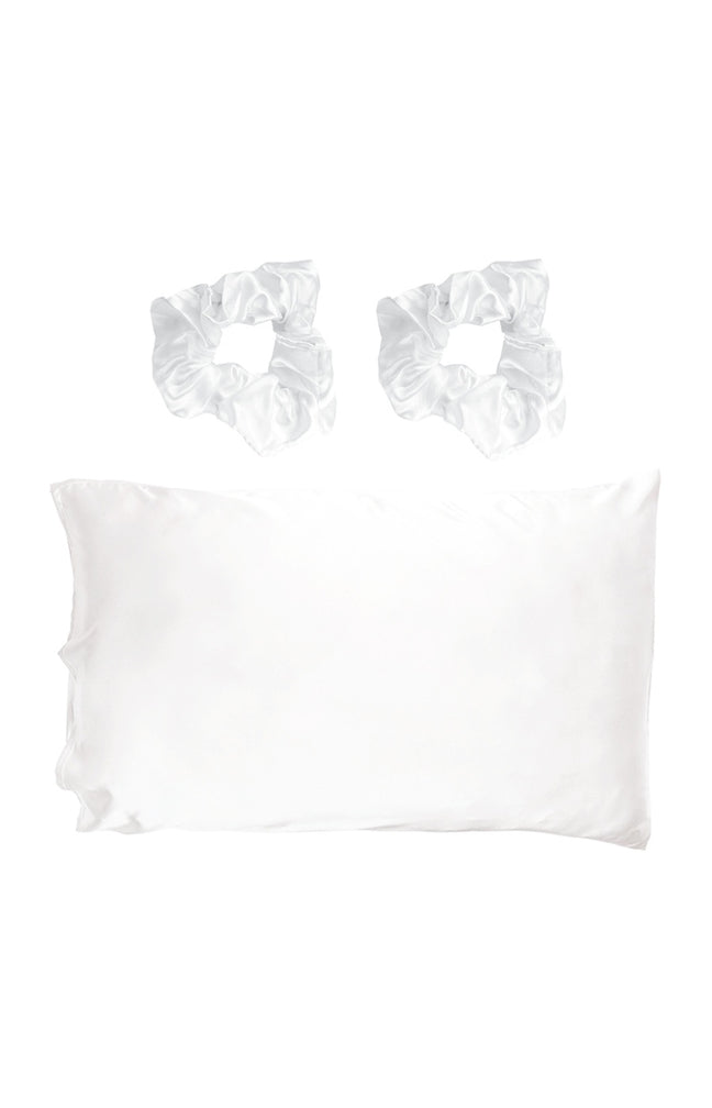 Kit sweet dreams - Taie d'oreiller & chouchous - Satin - 3 produits