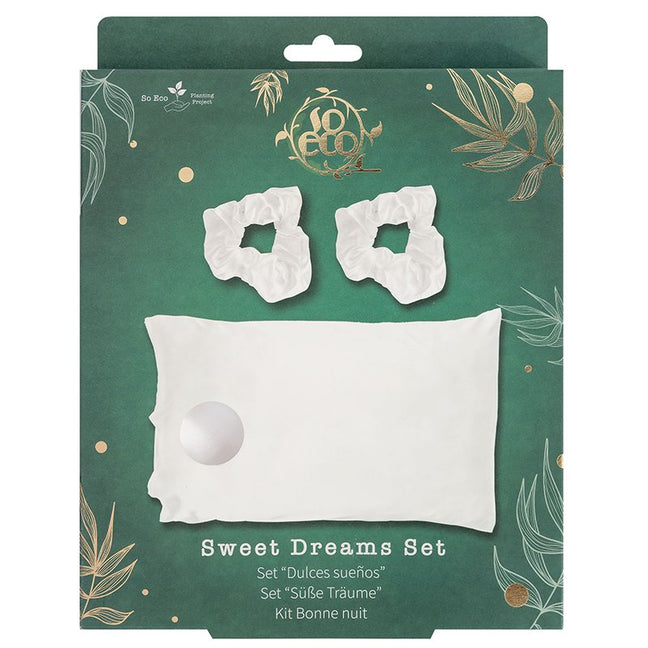 Kit sweet dreams - Taie d'oreiller & chouchous - Satin - 3 produits