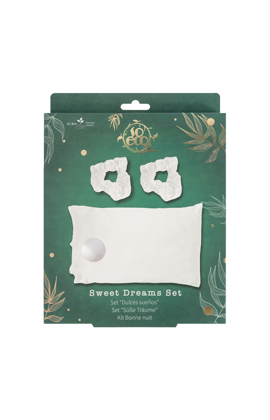 Kit sweet dreams - Taie d'oreiller & chouchous - Satin - 3 produits