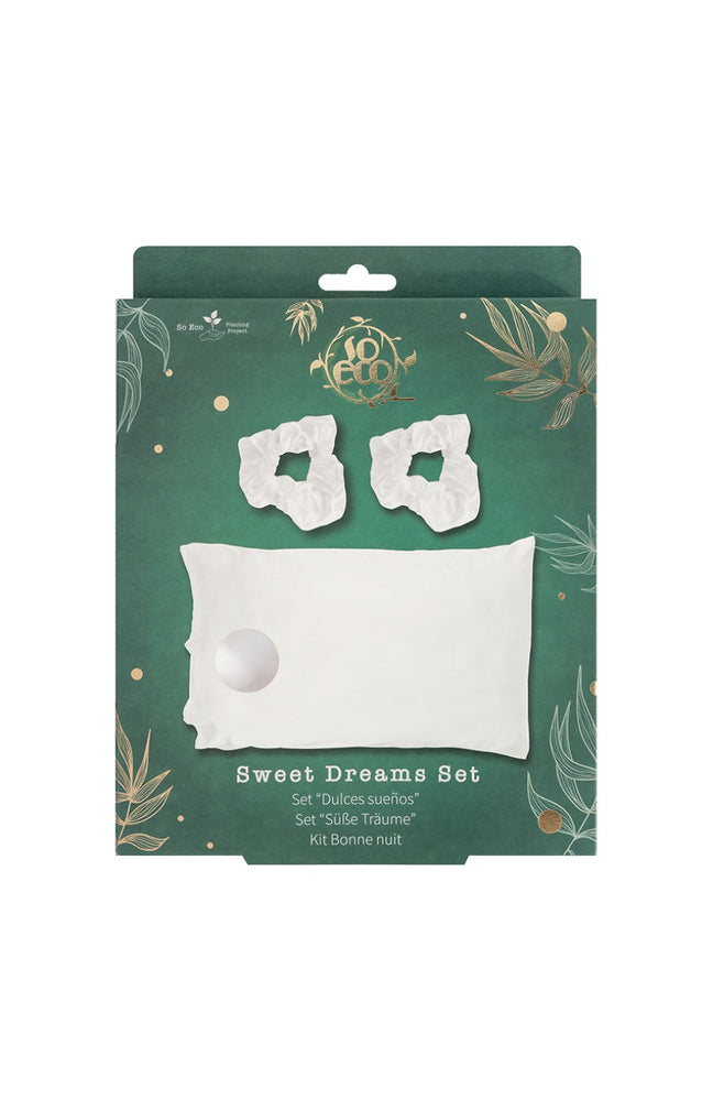 Kit sweet dreams - Taie d'oreiller & chouchous - Satin - 3 produits