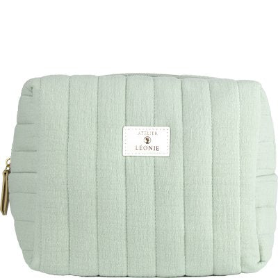 Trousse de toilette - Gaze de coton vert