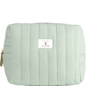 Trousse de toilette - Gaze de coton vert