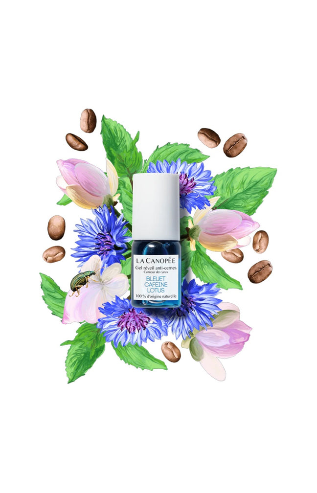 Gel roll-on anti-cernes - Bleuet, caféine & lotus - Yeux - 6 ml