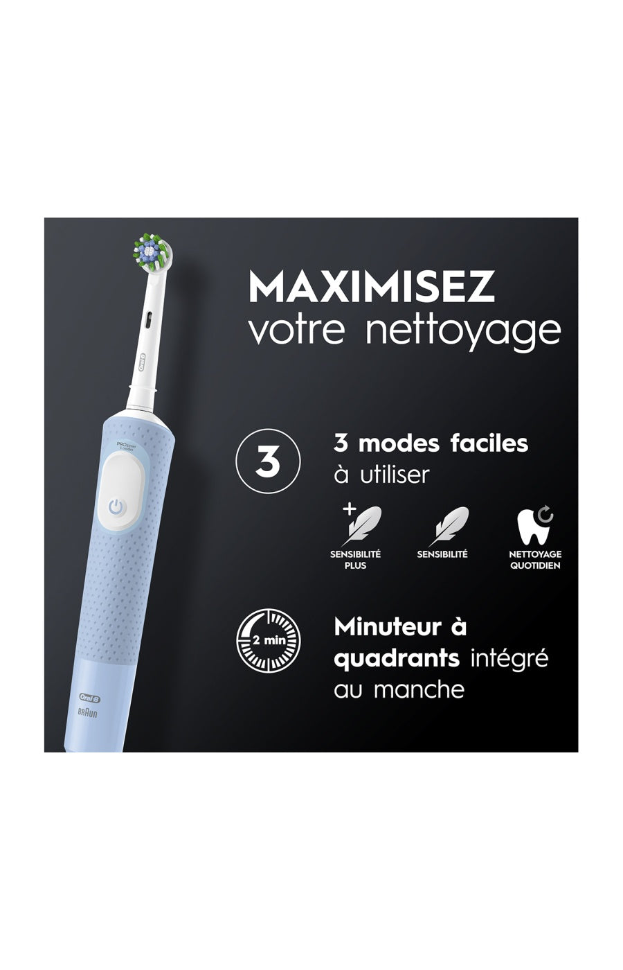 Brosse à dents électrique - Vitality Pro - Bleu