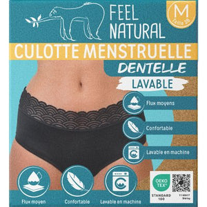 Pack de 3 culottes menstruelles - Dentelle - 1 + 2 offertes -Noir