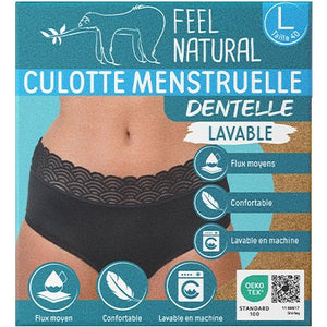 Pack de 3 culottes menstruelles - Dentelle - 1 + 2 offertes -Noir