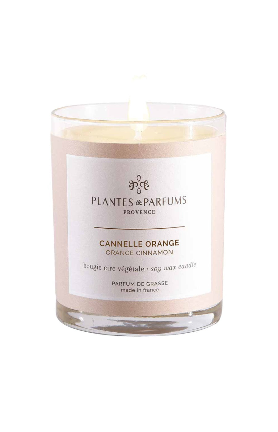 Bougie végétale parfumée - Cannelle & orange - 180 g