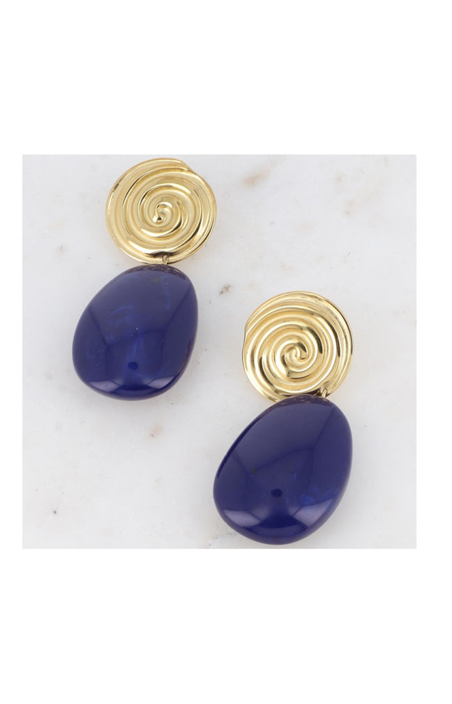 Boucles d'oreilles Lamya - Acier inoxydable doré