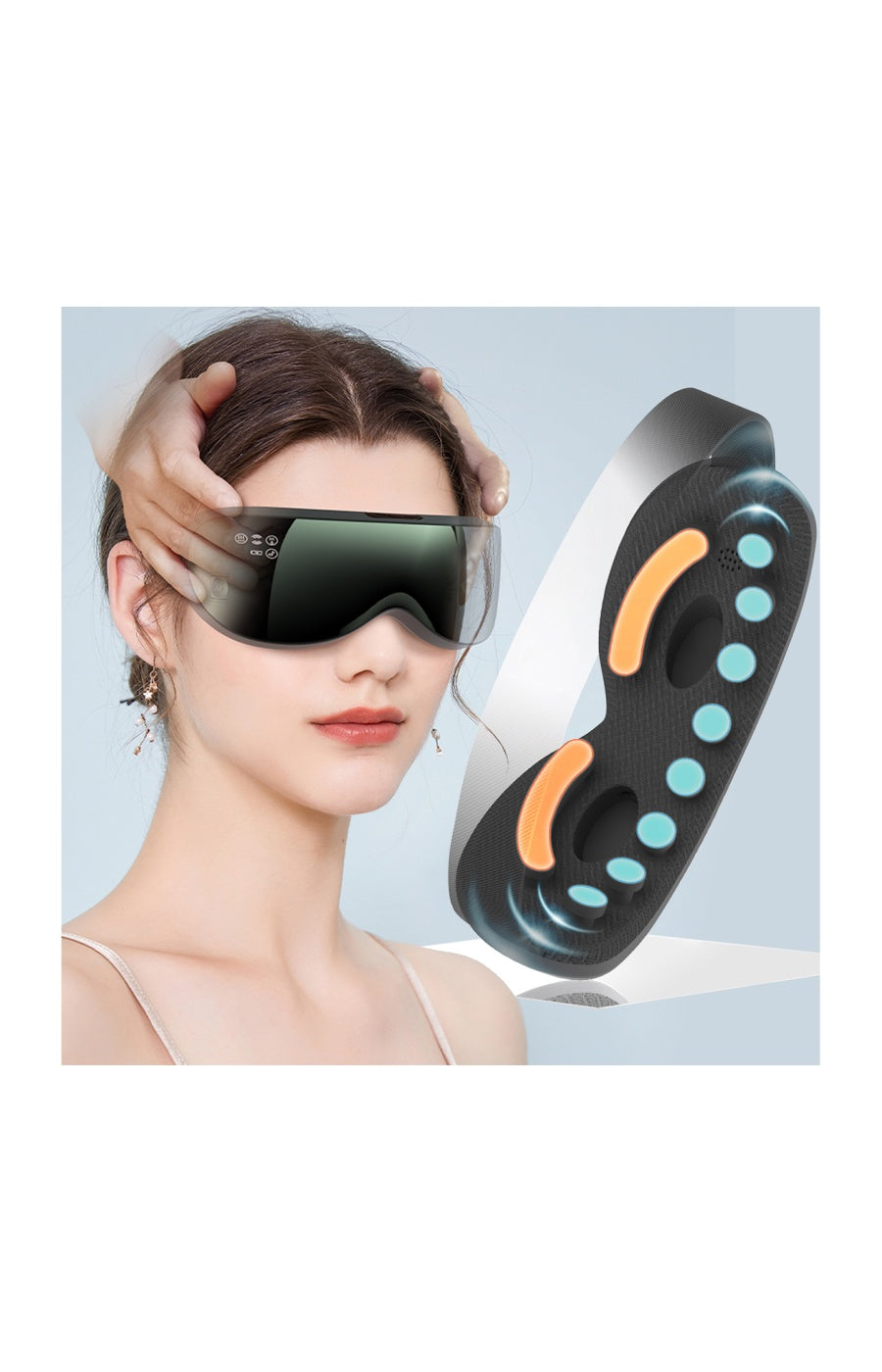 Masseur oculaire hydratant 3D -  Noir