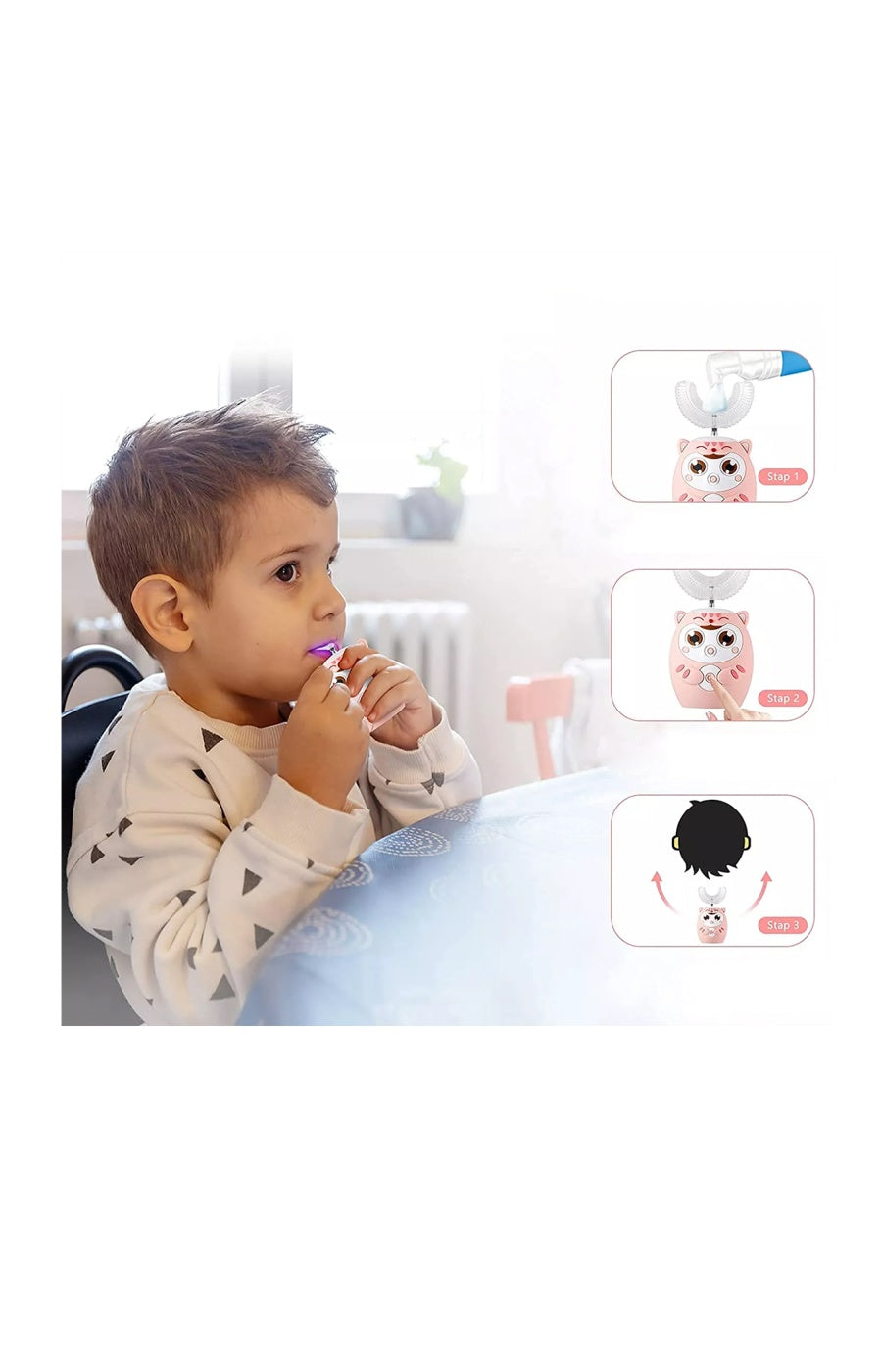 Brosse à dents électrique 360° - Enfant - Bleu