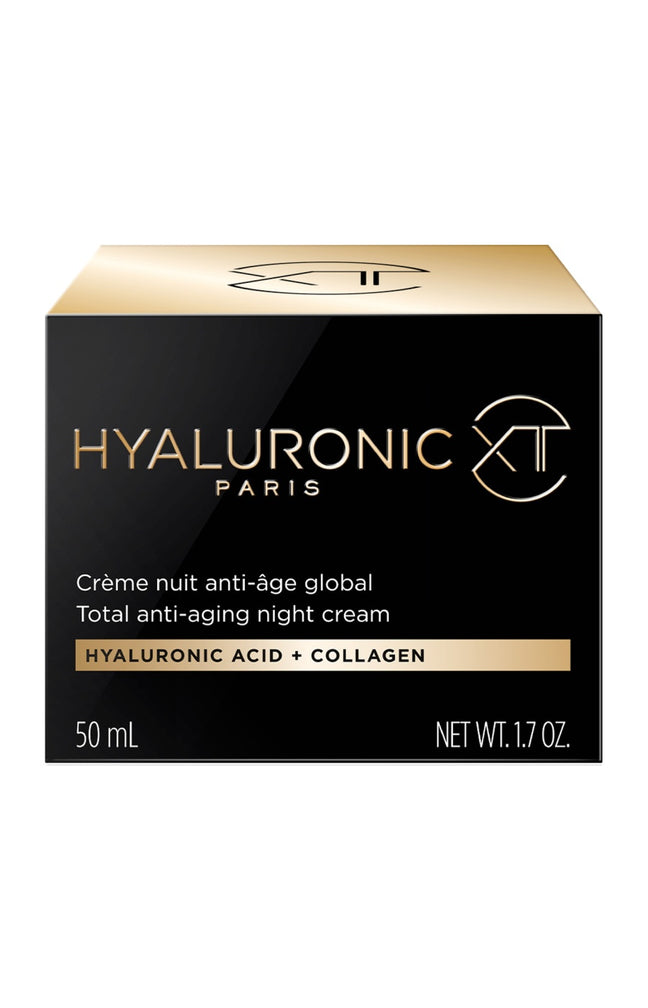 Crème de nuit anti-âge - Acide hyaluronique & collagène marin - Visage