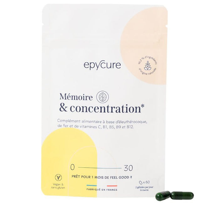 Cure mémoire & concentration - Fer & vitamines - 1 mois
