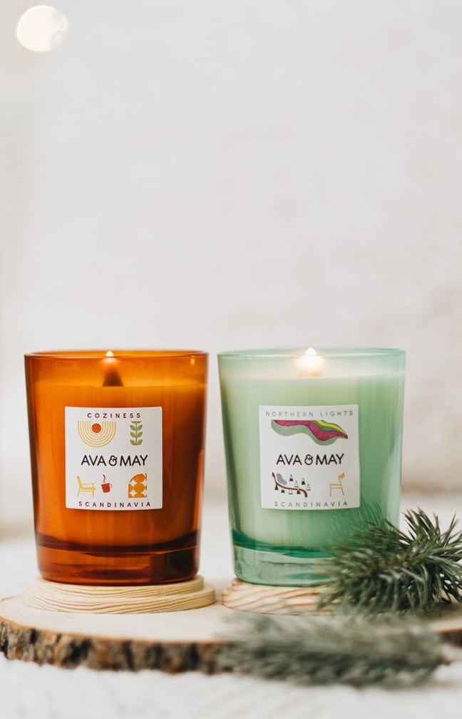 Coffret bougies parfumées - Northern Lights & Coziness - 2 x 180 g