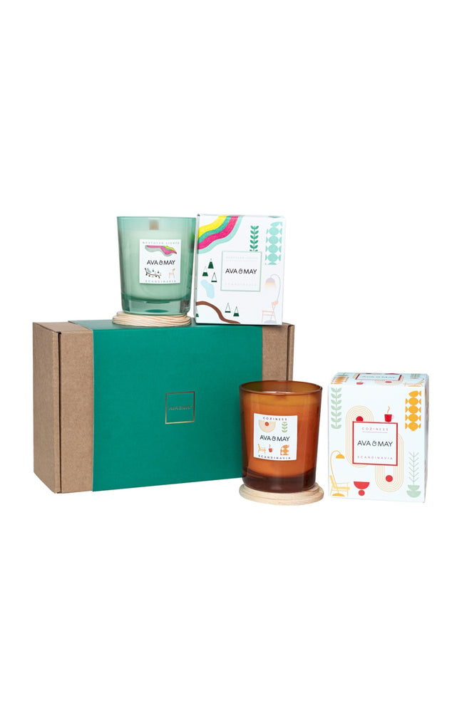 Coffret bougies parfumées - Northern Lights & Coziness - 2 x 180 g