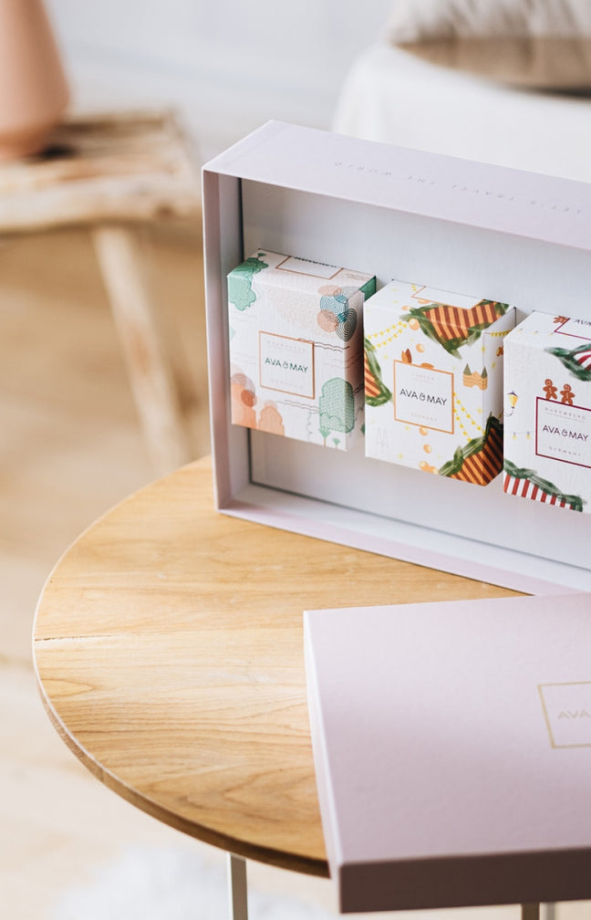 Coffret bougies parfumées - Marrakech, Nuremberg & Lübeck - 3 x 180 g