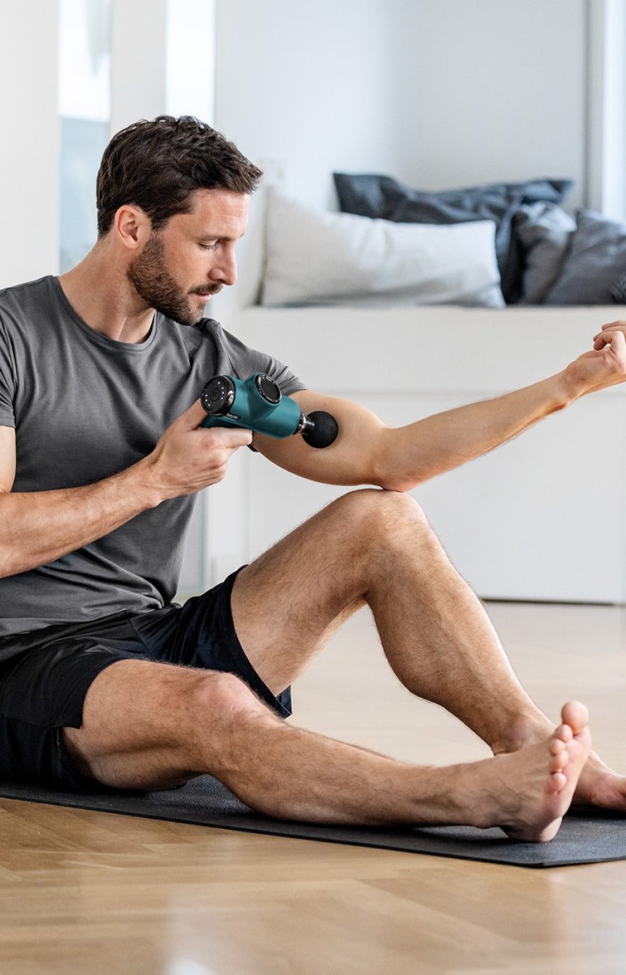 Pistolet de massage musculaire compact - Bleu