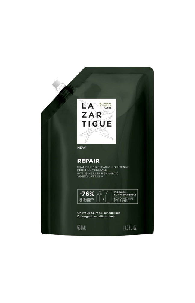 Recharge shampoing réparateur - Kératine végétale - Cheveux abîmés - 500 ml