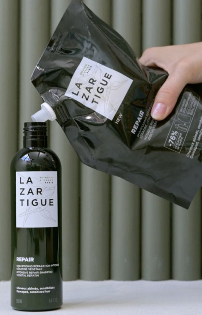 Recharge shampoing réparateur - Kératine végétale - Cheveux abîmés - 500 ml