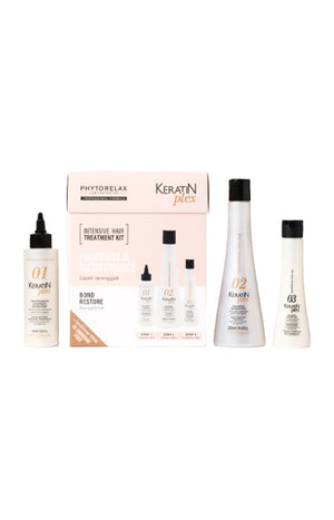 Kit réparateur - Keratin Plex - Cheveux abimés - 3 produits
