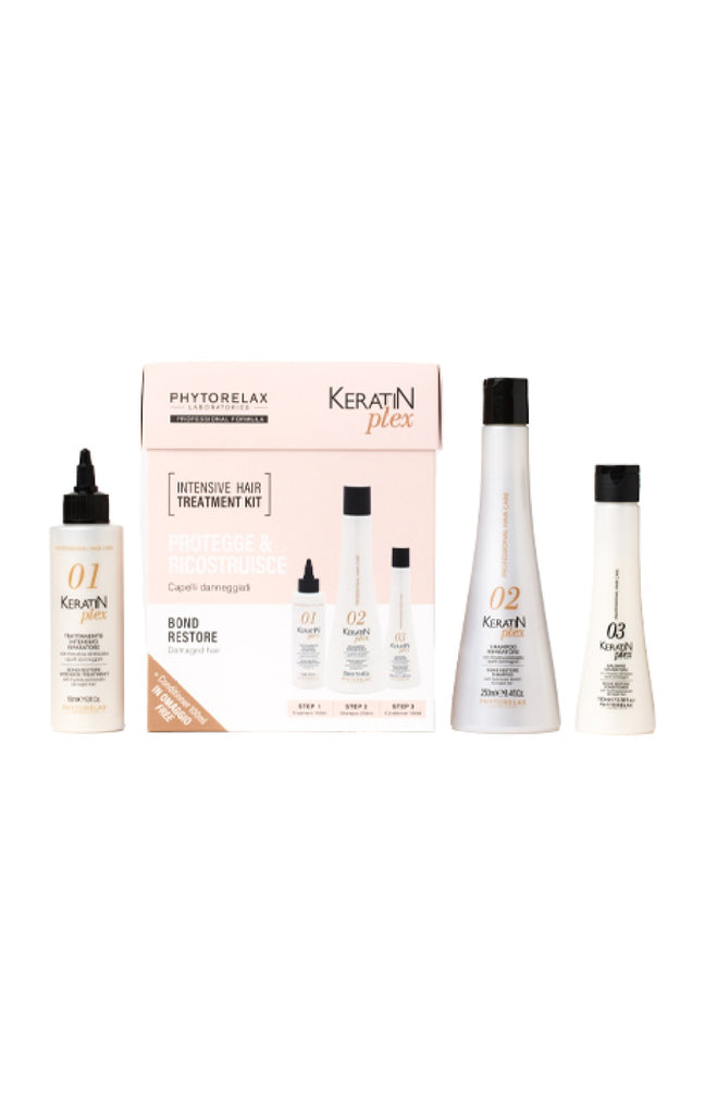 Kit réparateur - Keratin Plex - Cheveux abimés - 3 produits