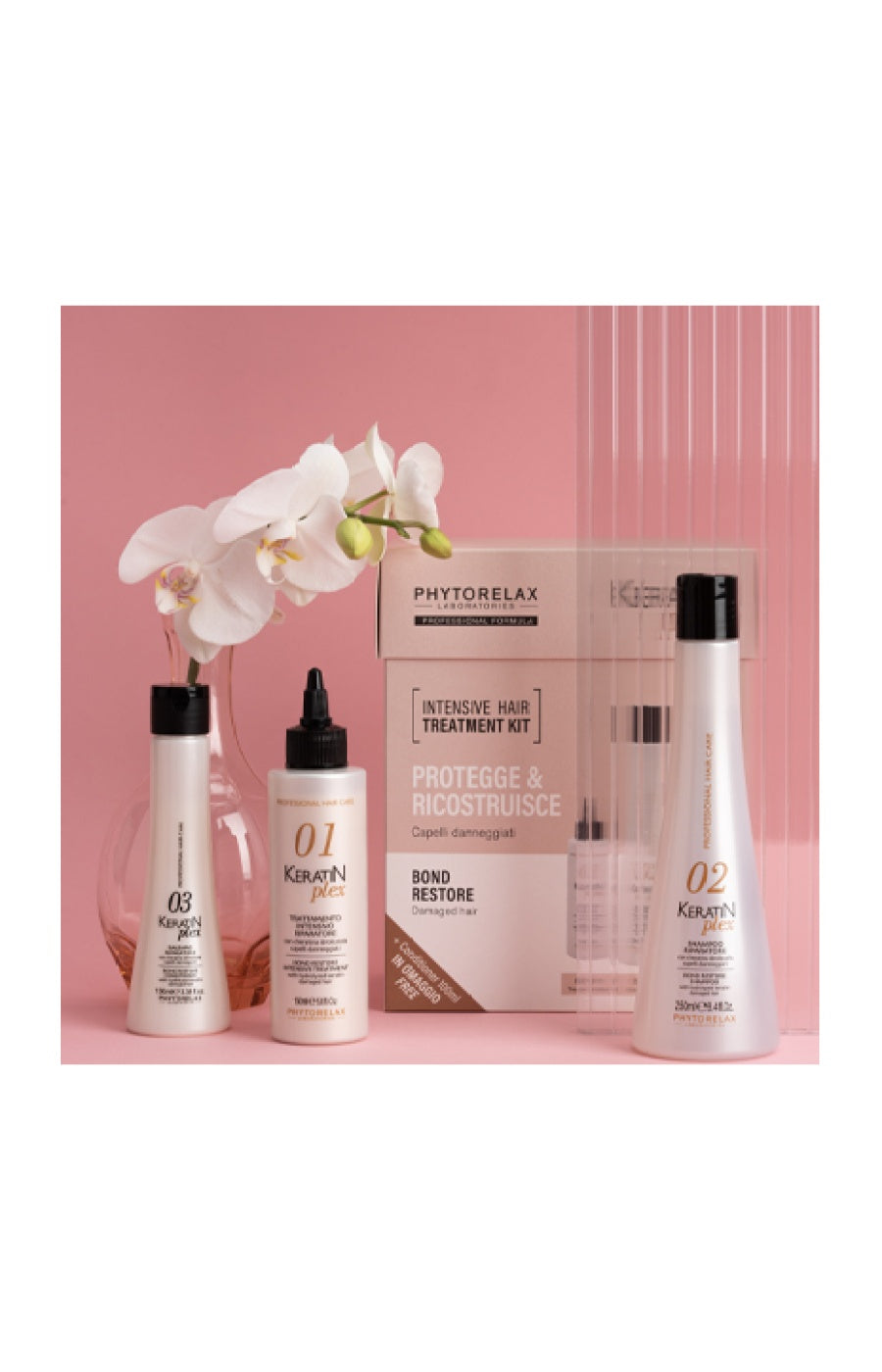 Kit réparateur - Keratin Plex - Cheveux abimés - 3 produits