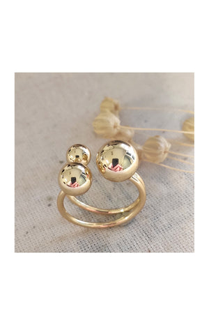 Bague ajustable - Laiton plaqué or