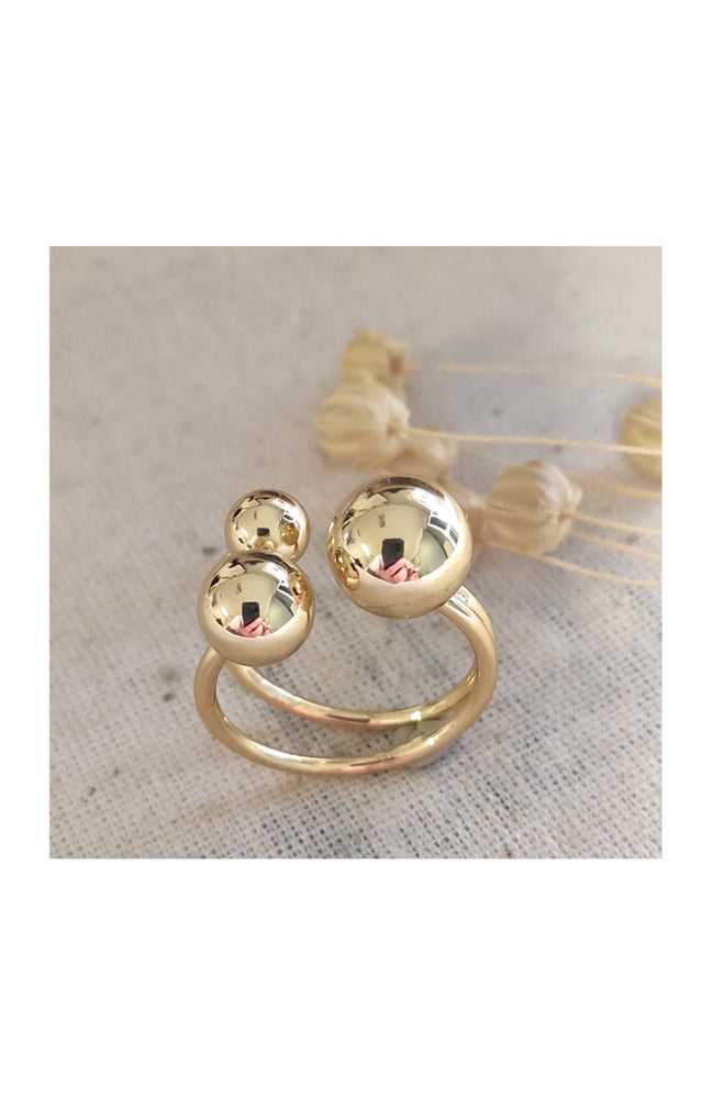 Bague ajustable - Laiton plaqué or