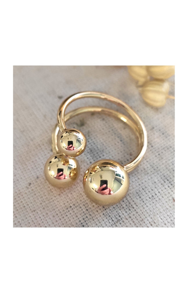 Bague ajustable - Laiton plaqué or