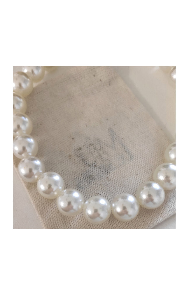 Collier - Laiton plaqué or & perles
