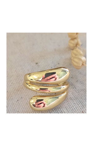 Bague ajustable - Laiton plaqué or
