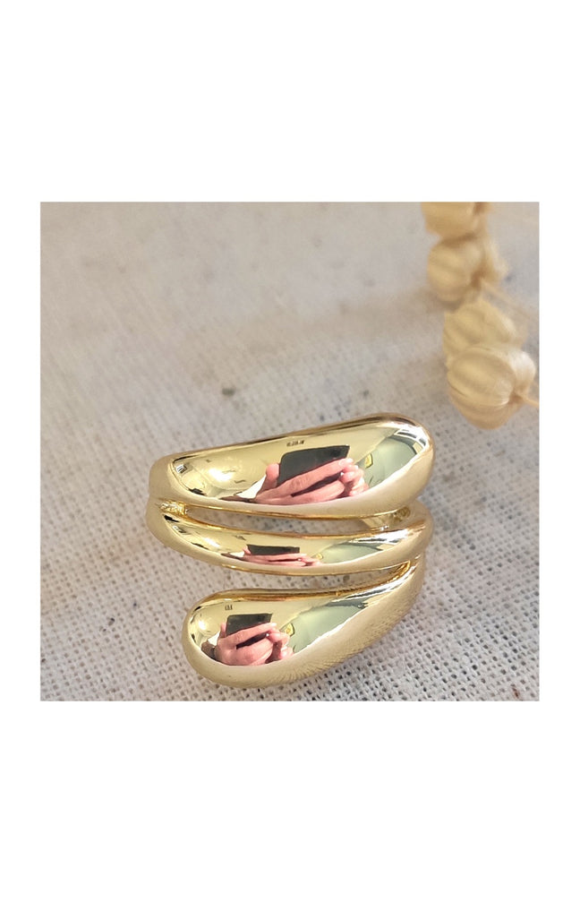 Bague ajustable - Laiton plaqué or