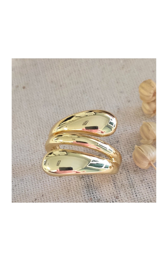 Bague ajustable - Laiton plaqué or