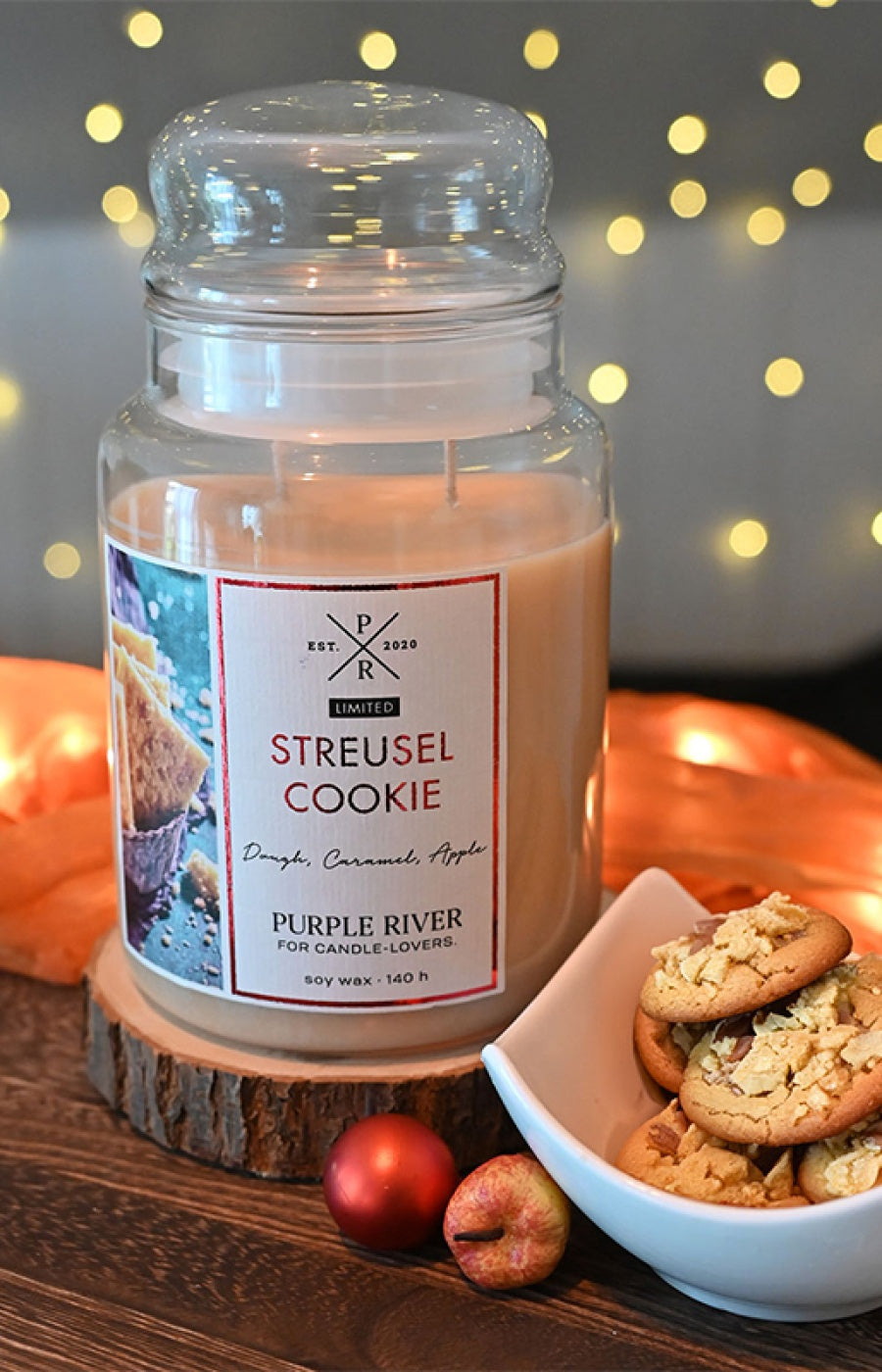 Bougie parfumée - Streusel Cookie - Orange & cannelle - 623 g