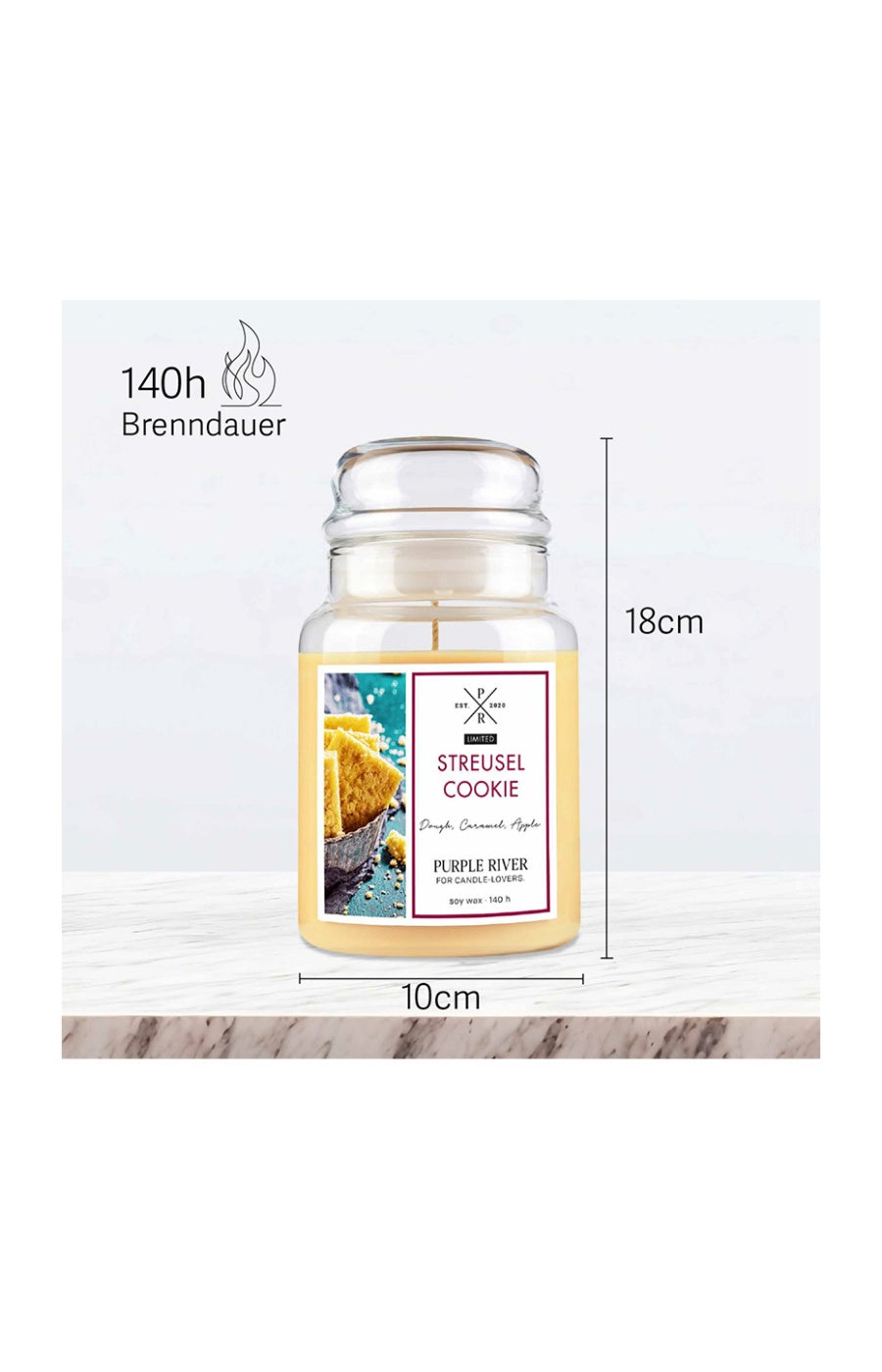 Bougie parfumée - Streusel Cookie - Orange & cannelle - 623 g