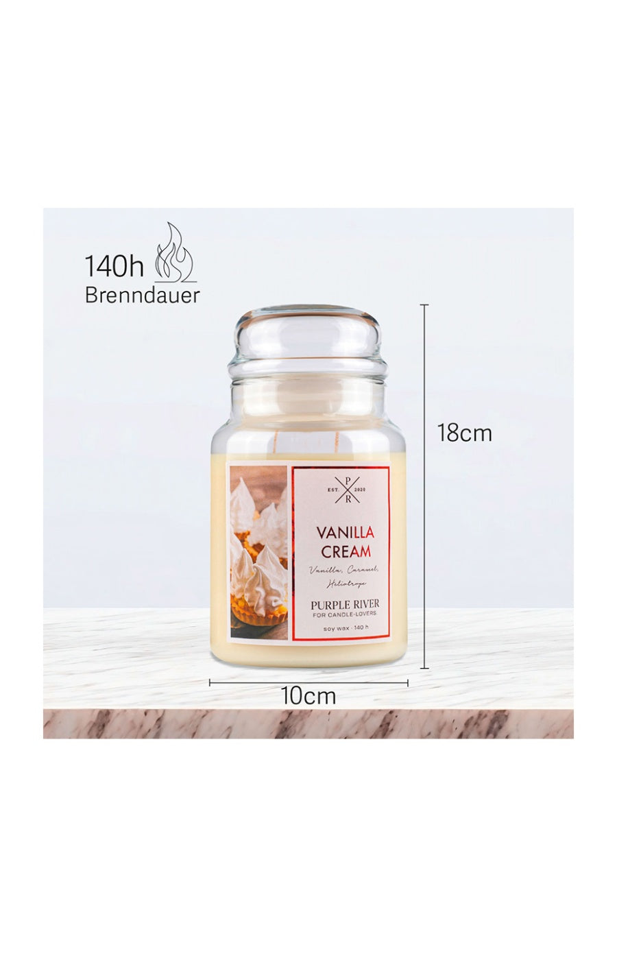 Bougie parfumée -  Vanilla Cream - Vanille & fève tonka - 623 g