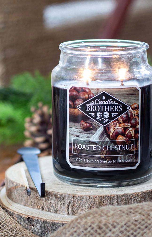 Bougie parfumée - Roasted Chestnut - Pin & jasmin - 510 g