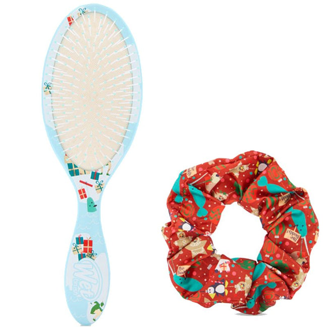 Coffret de Noël - Brosse à cheveux démêlante & chouchou
