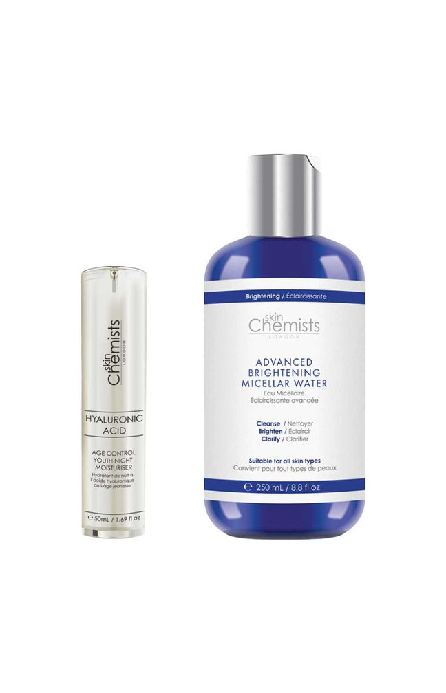 Routine hydratation - Lotion micellaire & crème anti-âge - Vitamines & acide hyaluronique