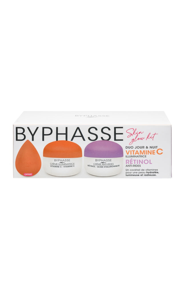 Coffret crèmes anti-âge - Rétinol& vitamine C - Visage + Eponge blender offerte