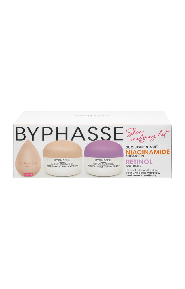 Coffret crèmes anti-tâches - Rétinol & niacinamide - Visage + Eponge blender offerte
