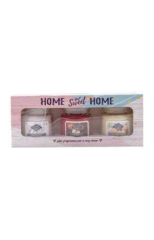 Coffret de bougies parfumées - Home Sweet Home - 3 x 85 g
