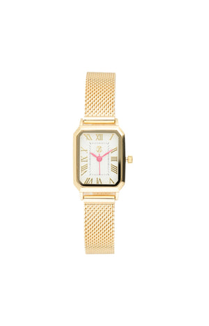 Montre à quartz - Acier inoxydable - Doré & blanc