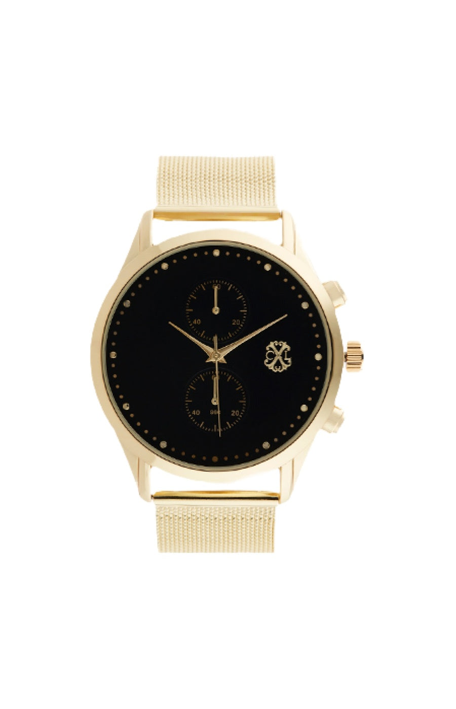 Montre à quartz - Acier inoxydable - Doré & noir