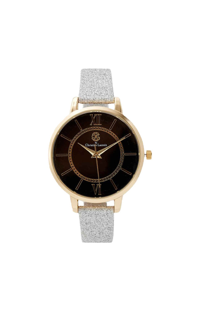 Montre à quartz - Acier inoxydable - Argenté & noir