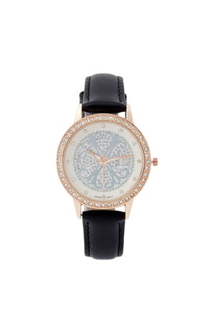 Montre à quartz - Acier inoxydable - Doré & noir