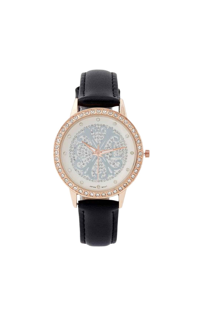 Montre à quartz - Acier inoxydable - Doré & noir